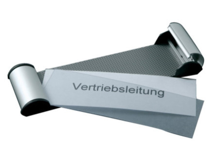 FRANKEN Plaque de porte clip, 180 x 60 mm - 1/2 A6, argent