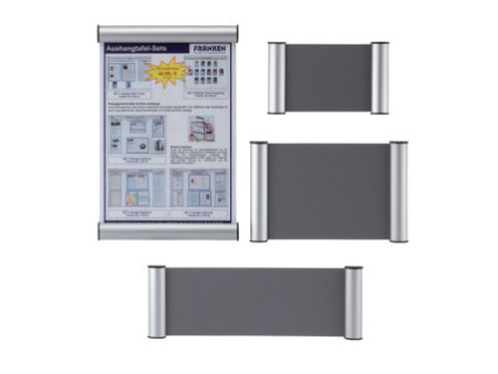 FRANKEN Plaque de porte clip, 245 x 155 mm - A5, argent
