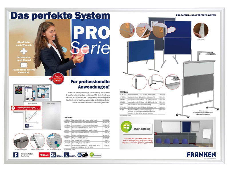 FRANKEN Cadre porte-affiches 'SECURITY', ininflammable, A0