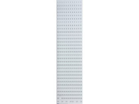 FRANKEN Bande de dates pour tableau planning JK1203, blanc