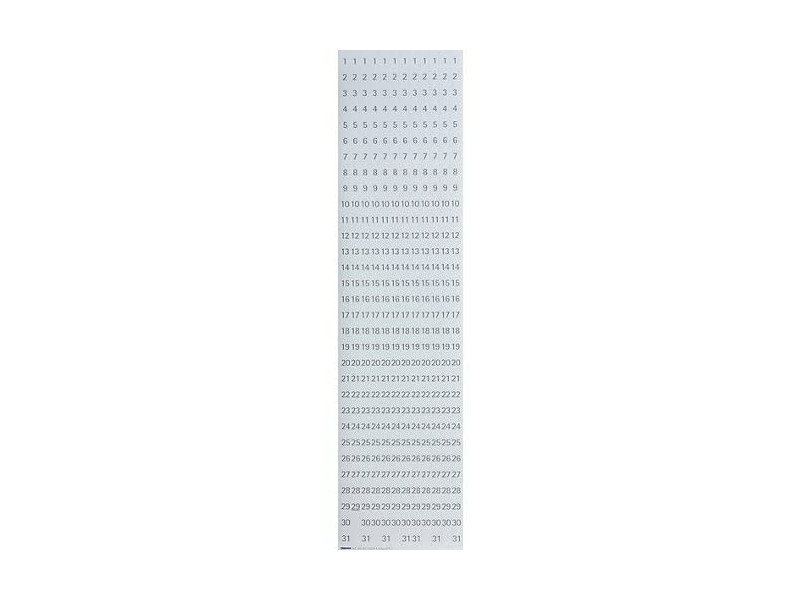 FRANKEN Bande de dates pour tableau planning JK1203, blanc