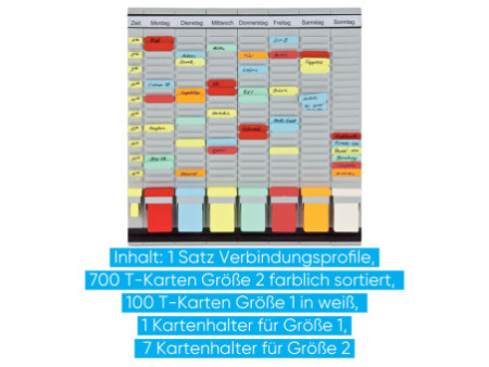 FRANKEN Tableau planning à fiches 'OfficePaner', 7 modules