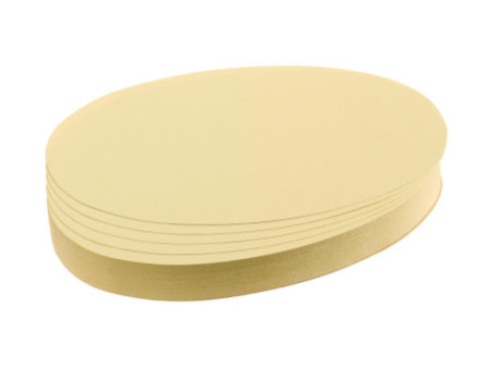 FRANKEN Carte de présentation, oval, 110 x 190 mm, jaune