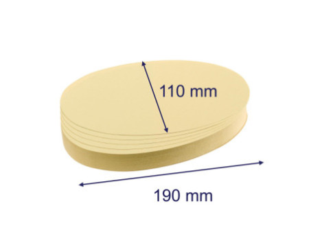 FRANKEN Carte de présentation, oval, 110 x 190 mm, jaune