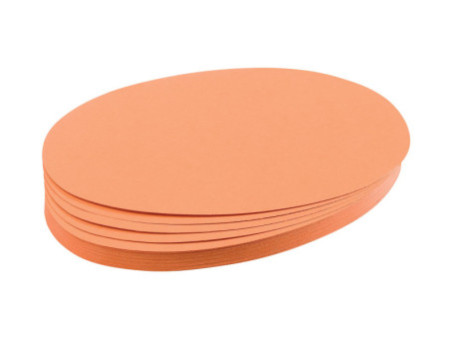 FRANKEN Carte de présentation, oval, 110 x 190 mm, orange
