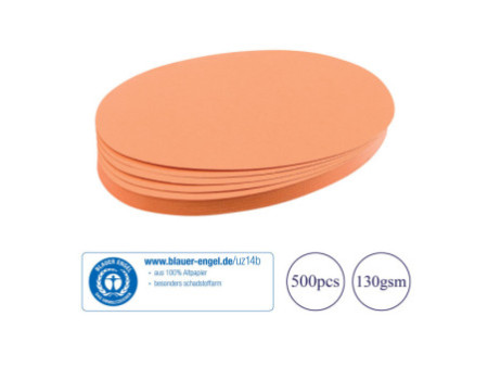 FRANKEN Carte de présentation, oval, 110 x 190 mm, orange