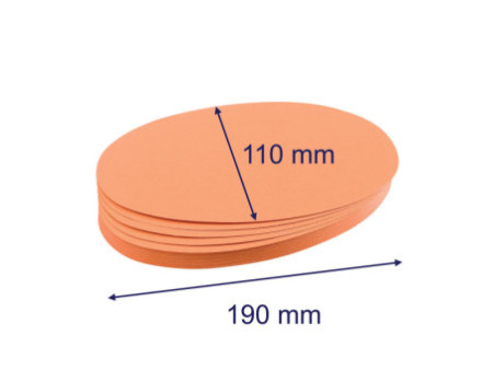 FRANKEN Carte de présentation, oval, 110 x 190 mm, orange