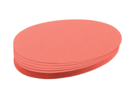 FRANKEN Carte de présentation, oval, 110 x 190 mm, rouge