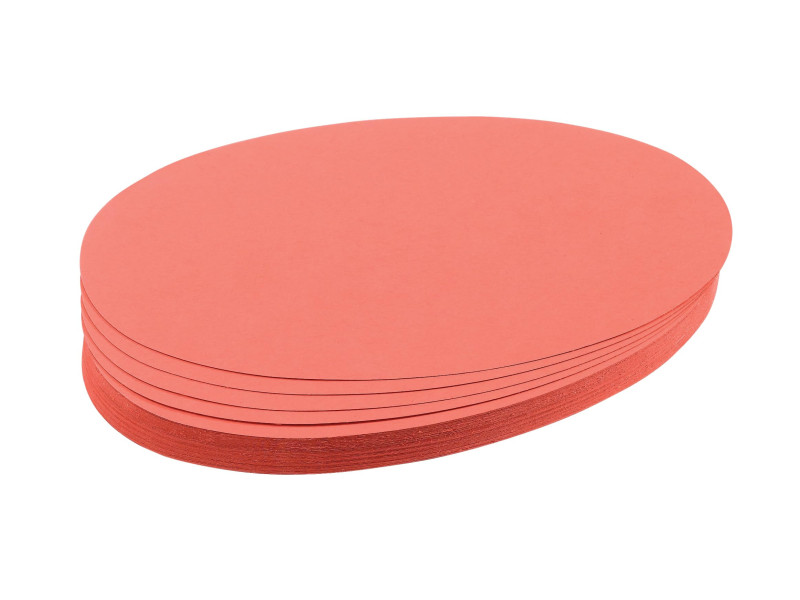 FRANKEN Carte de présentation, oval, 110 x 190 mm, rouge