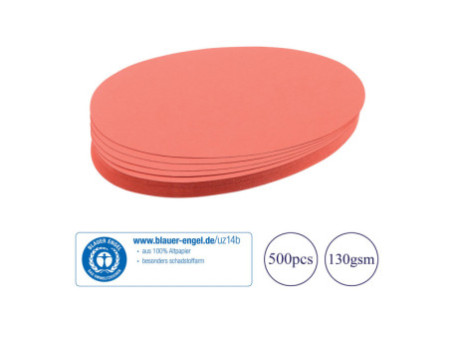 FRANKEN Carte de présentation, oval, 110 x 190 mm, rouge