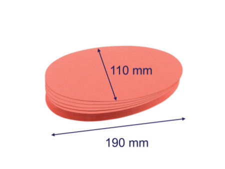 FRANKEN Carte de présentation, oval, 110 x 190 mm, rouge