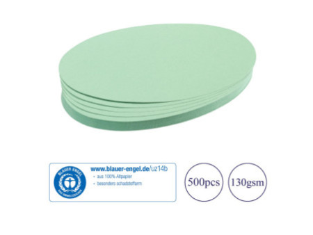 FRANKEN Carte de présentation, oval, 110 x 190 mm, vert