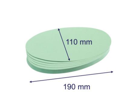 FRANKEN Carte de présentation, oval, 110 x 190 mm, vert