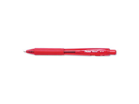 Pentel Stylo à bille rétractable BK440, rouge