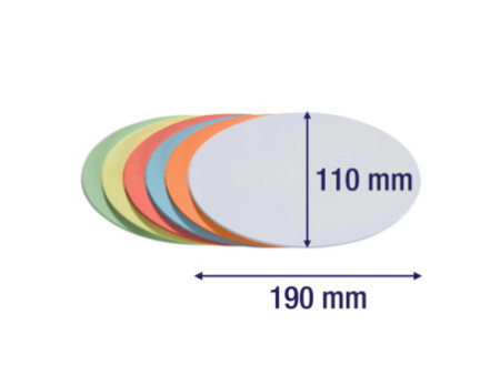 FRANKEN Carte de présentation, oval, auto-collant