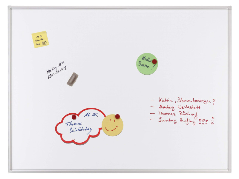 FRANKEN Tableau mural blanc ECO, émaillé, 1.200 x 900 mm