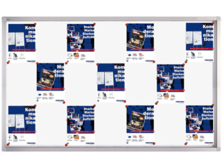 FRANKEN Vitrine d'affichage PRO pour 24x A4, dos en métal