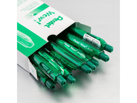 Pentel Stylo à bille rétractable BK440, vert