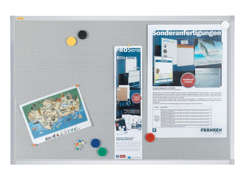 FRANKEN Tableau d'affichage magnétique X-tra!Line, gris