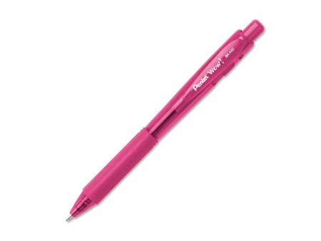 Pentel Stylo à bille rétractable BK440, rose