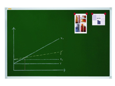 FRANKEN Tableau à craie X-tra! Line, 1.800 x 1.200 mm, vert
