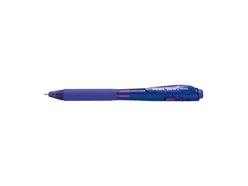 Pentel stylo à bille rétractable BK440, violet