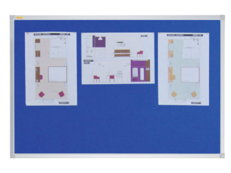 FRANKEN Tableau en textile X-tra!Line, 900 x 600 mm, bleu