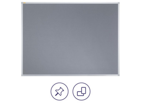 FRANKEN Tableau en textile X-tra!Line, 900 x 600 mm, gris
