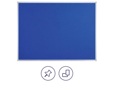 FRANKEN Tableau en textile X-tra!Line, 600 x 450 mm, bleu