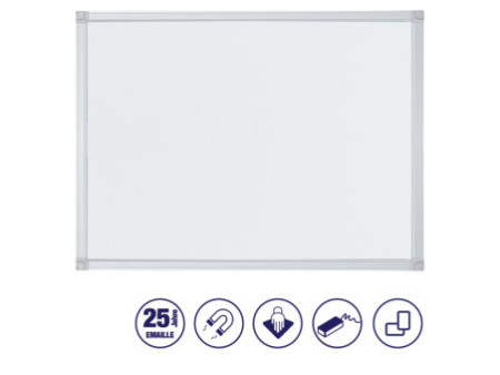 FRANKEN Tableau blanc X-tra!Line, émaillé, 900 x 600 mm
