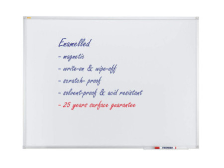 FRANKEN Tableau blanc X-tra!Line, émaillé, 1.200 x 900 mm