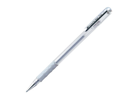 Pentel Stylo roller gel Hybrid Gel Grip Metallic K118,argent