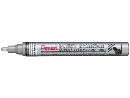Pentel Marqueur laque PAINT MARKER MMP10, argent