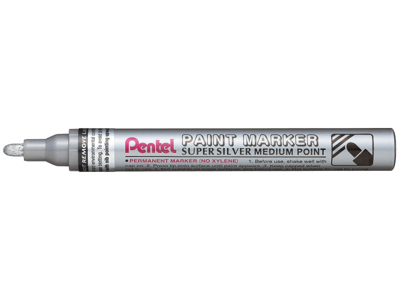 Pentel Marqueur laque PAINT MARKER MMP10, argent