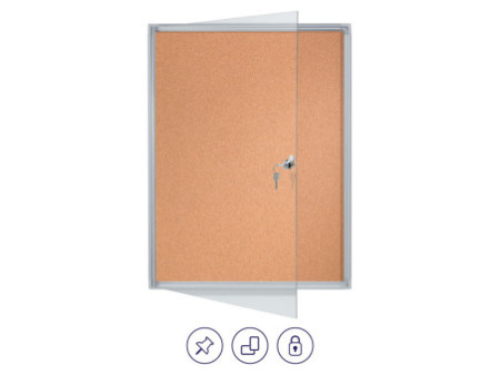 FRANKEN Vitrine d'affichage X-tra!Line, 3 x A4, dos en liège