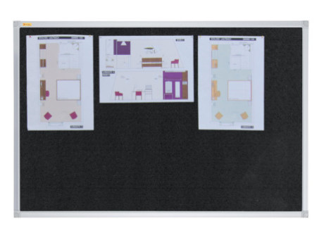 FRANKEN Tableau en textile X-tra!Line, 900 x 600 mm, noir