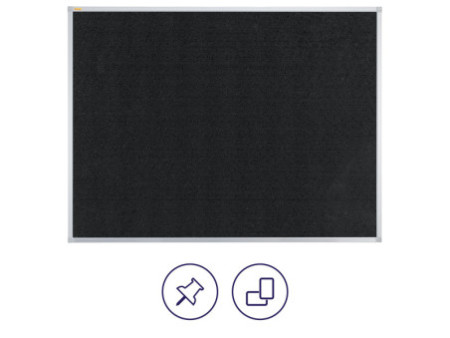 FRANKEN Tableau en textile X-tra!Line, 900 x 600 mm, noir