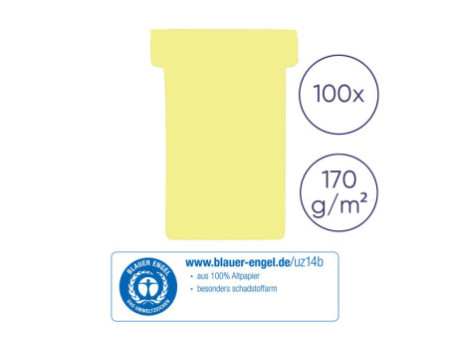 FRANKEN Fiches T, taille 2 / 48 x 84 mm, jaune