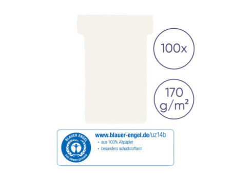 FRANKEN Fiches T, taille 2 / 48 x 84 mm, blanc