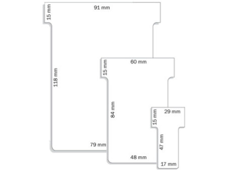 FRANKEN Fiches T, taille 2 / 48 x 84 mm, bleu clair