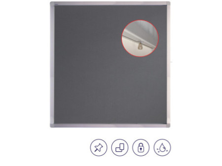 FRANKEN Vitrine d'affichage ECO pour 8x A4, dos en feutre