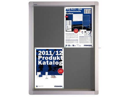 FRANKEN Vitrine d'affichage ECO pour 12x A4, dos en feutre