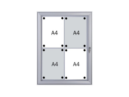 FRANKEN Vitrine d'affichage SECURITY 4 x A4, ininflammable