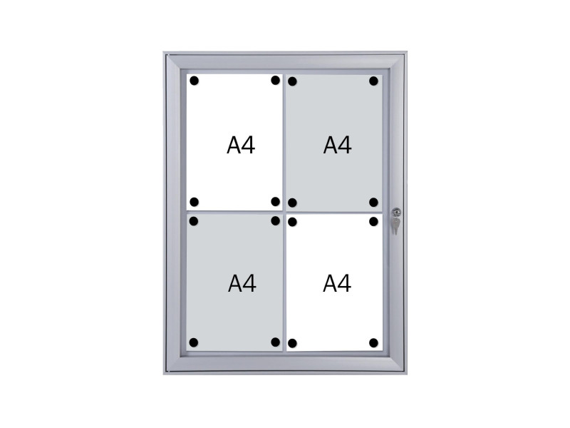FRANKEN Vitrine d'affichage SECURITY 4 x A4, ininflammable