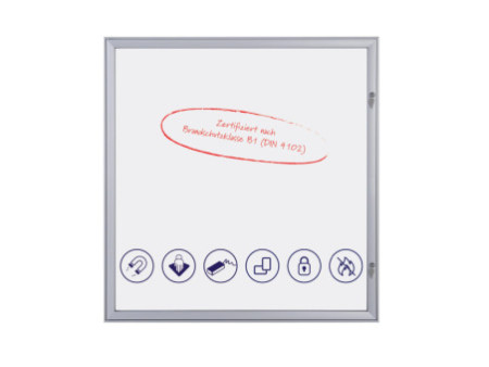 FRANKEN Vitrine d'affichage SECURITY 4 x A4, ininflammable
