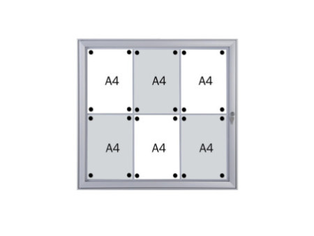FRANKEN Vitrine d'affichage SECURITY 6 x A4, ininflammable
