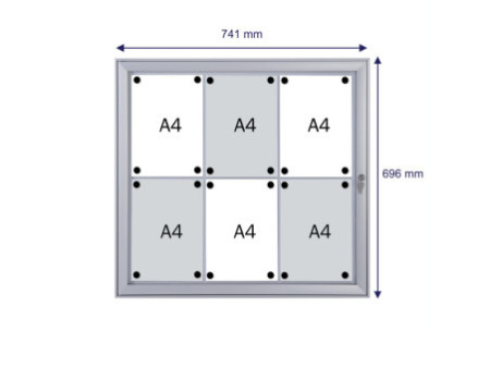 FRANKEN Vitrine d'affichage SECURITY 6 x A4, ininflammable