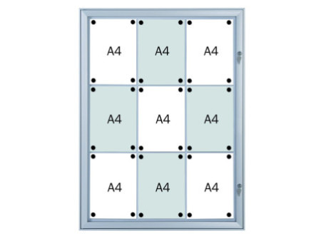 FRANKEN Vitrine d'affichage SECURITY 9 x A4, ininflammable