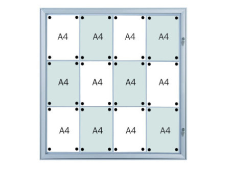 FRANKEN Vitrine d'affichage SECURITY 12 x A4, ininflammable