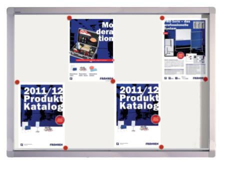 FRANKEN Vitrine d'affichage ECO pour 8 x A4, surface métal